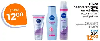 Trekpleister Nivea haarverzorging en styling aanbieding