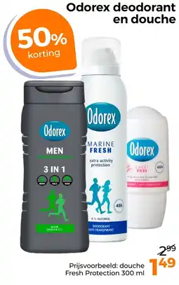 Trekpleister Odorex deodorant en douche aanbieding