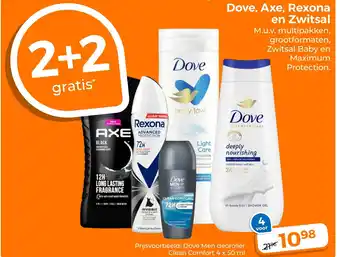 Trekpleister Dove, Axe, Rexona en Zwitsal aanbieding