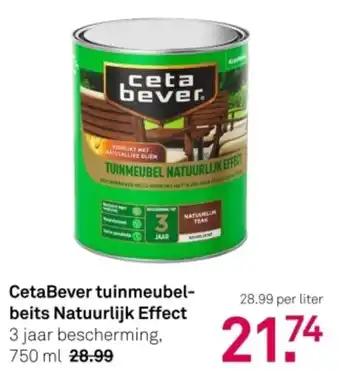 Karwei CetaBever tuinmeubelbeits Natuurlijk Effect aanbieding