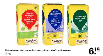 Karwei Weber beton sterk ecoplus, metselmortel of zandcement aanbieding