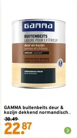 GAMMA GAMMA buitenbeits deur & kozijn dekkend normandisch bruin 750 ml aanbieding