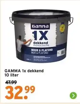 GAMMA GAMMA 1x dekkend 10 liter aanbieding