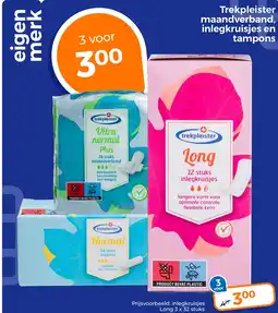 Trekpleister Trekpleister maandverband, inlegkruisjes en tampons aanbieding