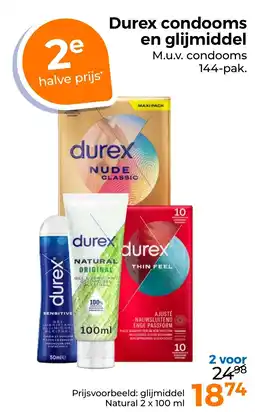 Trekpleister Durex condooms en glijmiddel aanbieding