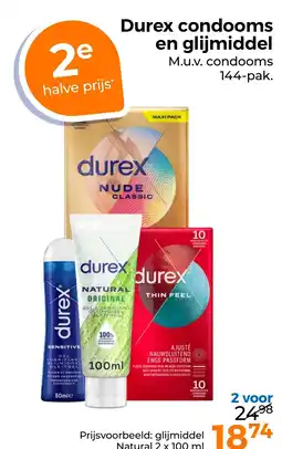 Trekpleister Durex condooms en glijmiddel aanbieding