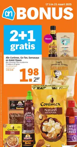 Albert Heijn Alle conimex, go tan, samasaya en kokki djawa aanbieding