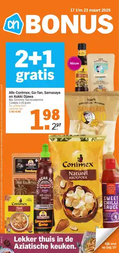 Albert Heijn Alle conimex, go tan, samasaya en kokki djawa aanbieding