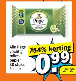 Albert Heijn Alle Page vochtig toilet papier aanbieding