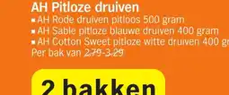 Albert Heijn AH Pitloze druiven aanbieding