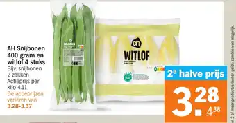 Albert Heijn AH Snijbonen en witlof 4 stuks aanbieding