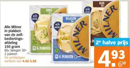 Albert Heijn Alle Milner in plakken van de zelf bedienings afdeling aanbieding