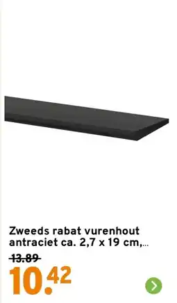 GAMMA Zweeds rabat vurenhout antraciet aanbieding