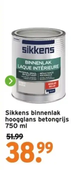 GAMMA Sikkens binnenlak hoogglans betongrijs aanbieding