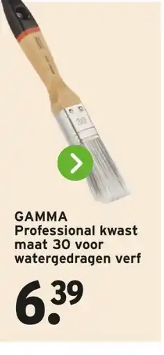 GAMMA GAMMA Professional kwast maat 30 voor watergedragen verf aanbieding