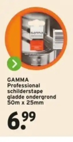 GAMMA GAMMA Professional schilderstape gladde ondergrond aanbieding