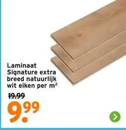 GAMMA Laminaat Signature extra breed natuurlijk wit eiken aanbieding