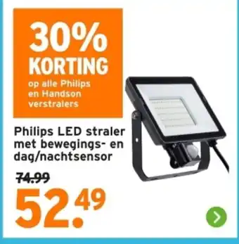 GAMMA Philips LED straler met bewegings en dag/nachtsensor aanbieding