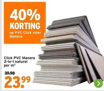 GAMMA Click PVC Manera 2 in 1 naturel aanbieding