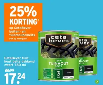 GAMMA CetaBever tuin- hout beits dekkend zwart aanbieding