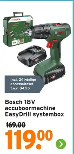 GAMMA Bosch 18V accuboormachine EasyDrill systembox aanbieding