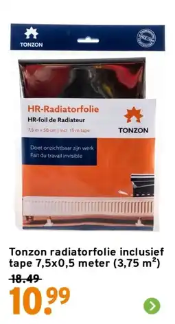 GAMMA Tonzon radiatorfolie inclusief tape aanbieding