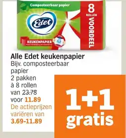 Albert Heijn Alle Edet keukenpapier aanbieding