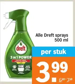 Albert Heijn Alle Dreft sprays aanbieding