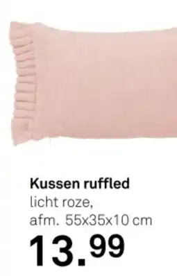 Karwei Kussen ruffled aanbieding