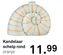 Karwei Kandelaar schelp rond oranje aanbieding