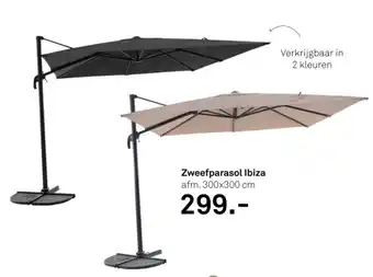 Karwei Zweefparasol Ibiza aanbieding