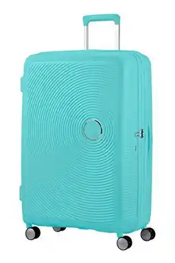 Amazon American Tourister Soundbox - Spinner L Erweiterbar Koffer, 77 cm, 97/97/110 L, Blau (Poolside Blue) aanbieding