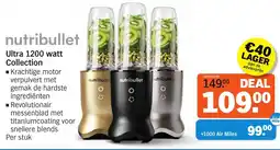 Albert Heijn nutribullet Ultra 1200 watt Collection aanbieding