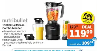 Albert Heijn nutribullet 1500 SmartSense Combo blender aanbieding