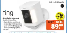 Albert Heijn ring Beveiligingscamera Spotlight Cam Plus aanbieding