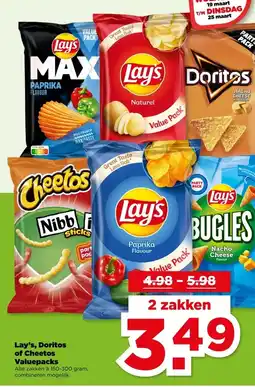 PLUS Lay's, Doritos of Cheetos Valuepacks aanbieding