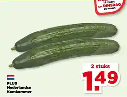 PLUS PLUS Nederlandse Komkommer aanbieding