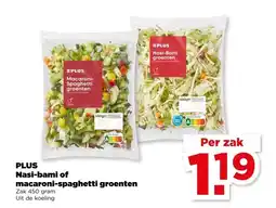 PLUS PLUS Nasi-bami of macaroni-spaghetti groenten aanbieding