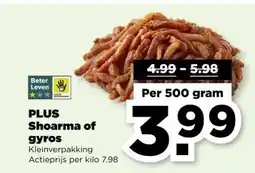 PLUS PLUS Shoarma of gyros aanbieding