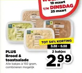 PLUS PLUS Brood & toastsalade aanbieding