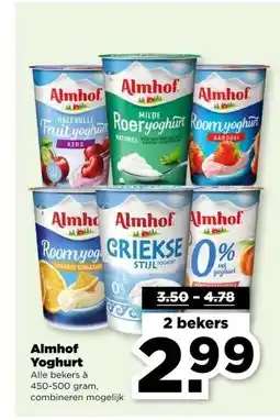 PLUS Almhof Yoghurt aanbieding