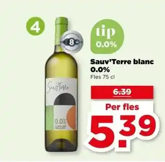 PLUS Sauv'Terre blanc 0.0% aanbieding