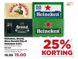 PLUS Heineken, Brand, Birra Moretti Pils of Heineken 0.0% aanbieding