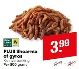 Coop PLUS Shoarma of gyros aanbieding