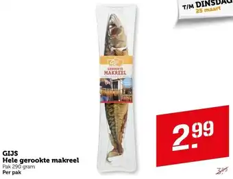 Coop GIJS Hele gerookte makreel aanbieding