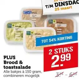 Coop PLUS Brood & toastsalade aanbieding