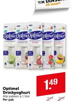 Coop Optimel Drinkyoghurt aanbieding