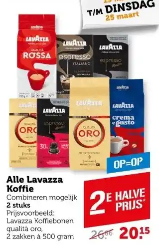 Coop Alle Lavazza Koffie aanbieding