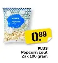 Coop PLUS Popcorn zout aanbieding