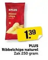 Coop PLUS Ribbelchips naturel aanbieding